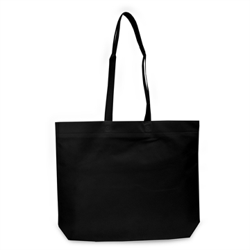 Non Woven stofpose sort 50x40+9cm